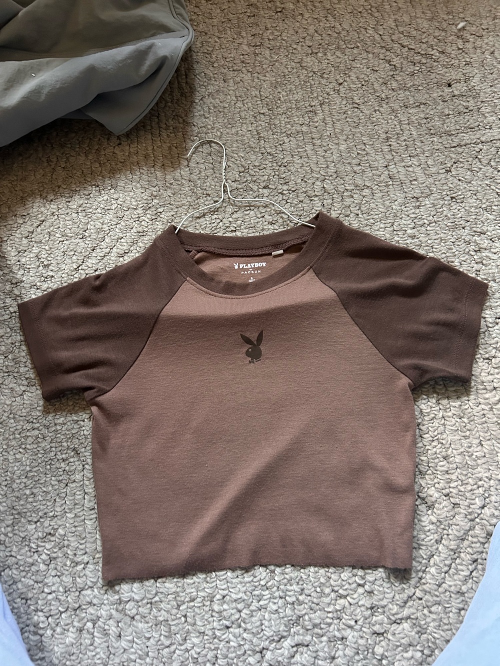 Playboy Cropped Brown Short-Sleeve Tee